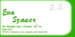 eva szauer business card